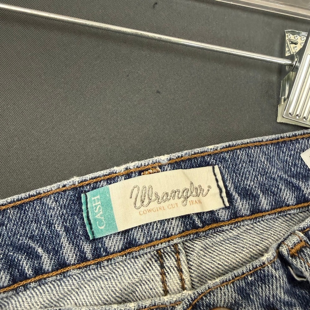Wrangler Jeans Womens 0x36 Cash Cowgirl Cut Straight Leg Blue Denim Western - Picture 8 of 9